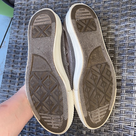 Rare converse all ⭐️ canvas toe w/suede detail size 6 women size 4 men gray EUC - Picture 3 of 7